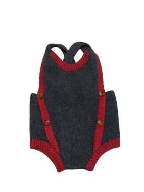 KALINKA Wool Hand Knit Baby Overall Romper 12-18 Months